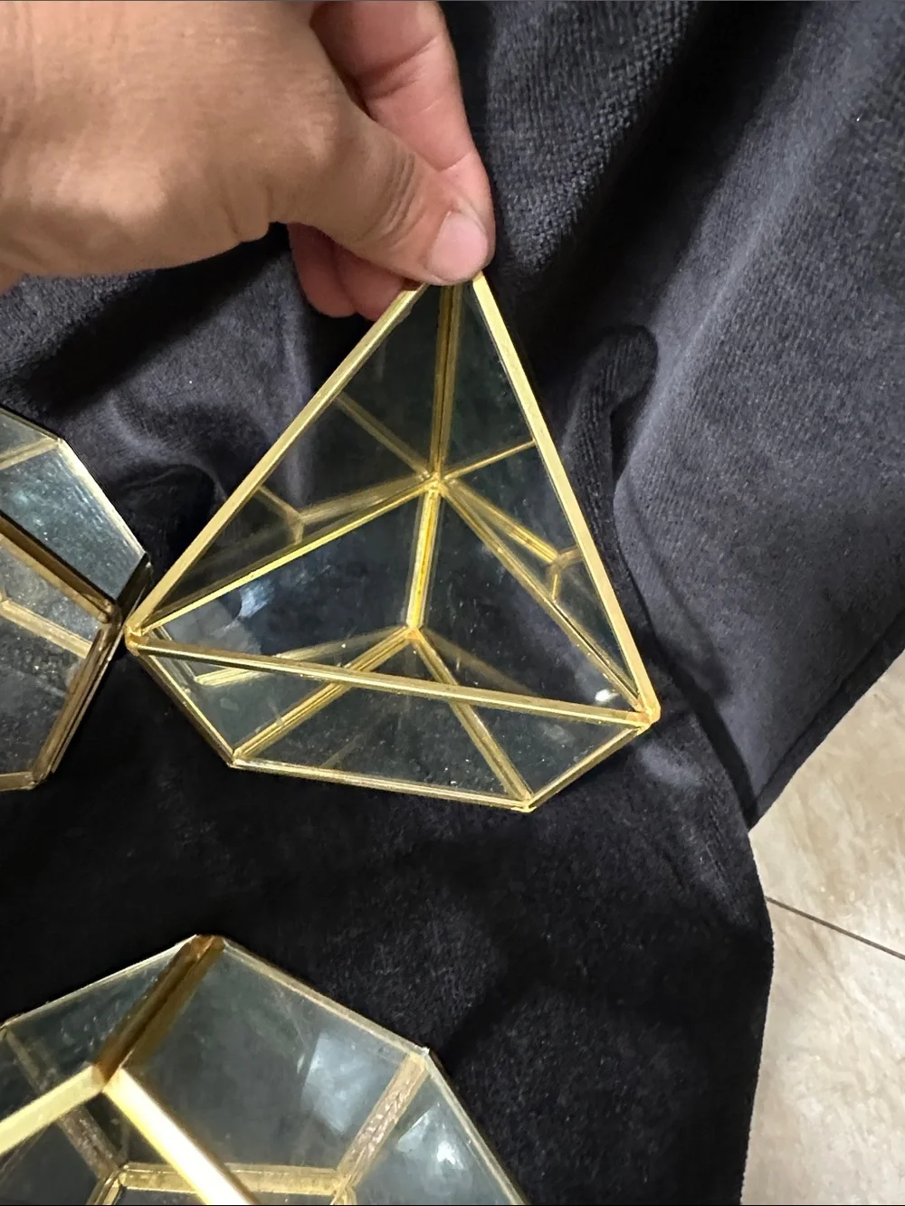 Geometric Glass Terrarium Set of 5